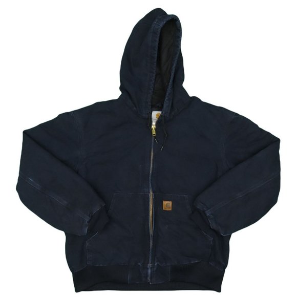 Vintage Faded Carhartt Hoodie Jacket Size L